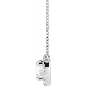1 CT Lab-Grown Diamond French-Set 16-18" Necklace in 14K Gold