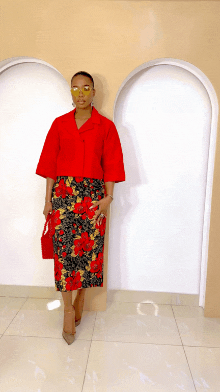 Ndukaaku Cropped Jacket & Skirt Set