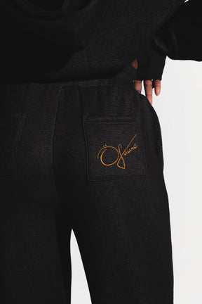 OFUURE Plush fleece Hoodie SET in CHARCOAL