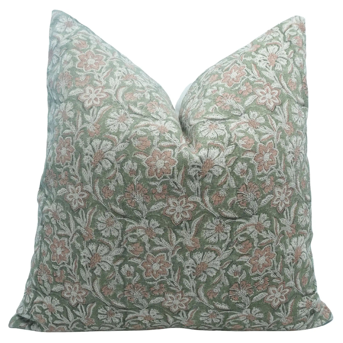 Handmade Floral Thick Linen Boho Couch Pillow Cover-Jaldhara