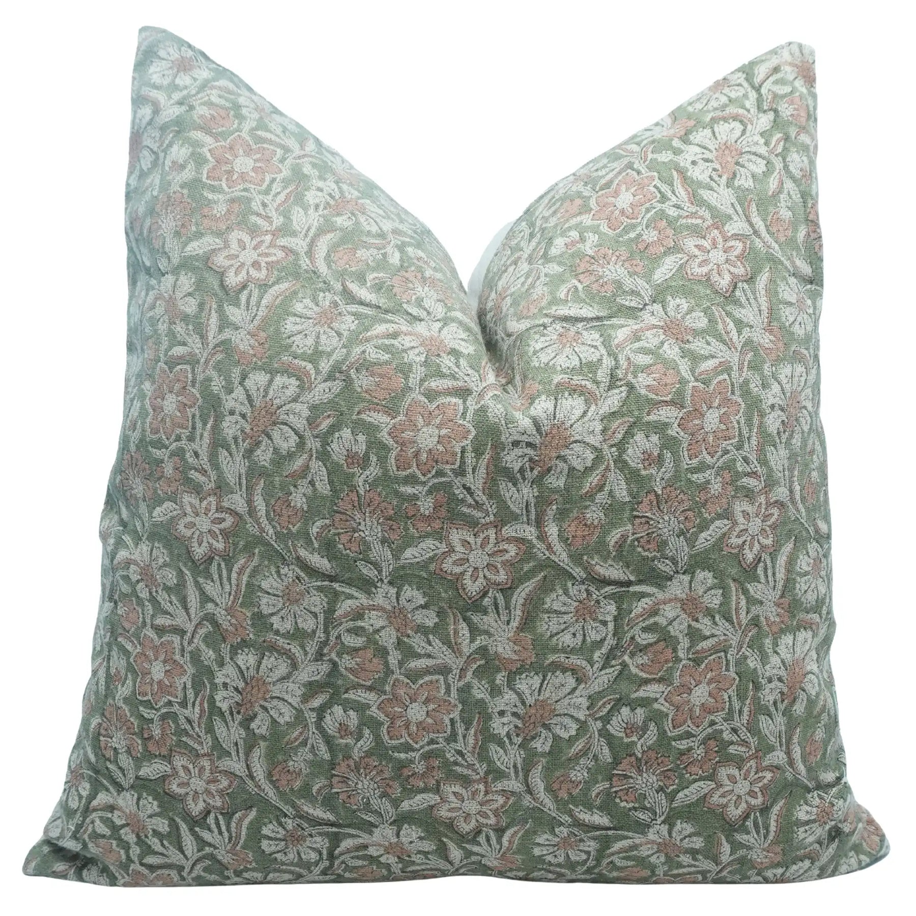 Handmade Floral Thick Linen Boho Couch Pillow Cover-Jaldhara