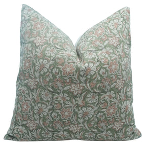 Handmade Floral Thick Linen Boho Couch Pillow Cover-Jaldhara