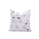 Hallowen Design  Handmade Block Print Thick Cotton White Pillow Cover -Spider Web