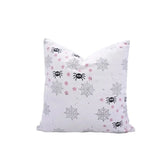 Hallowen Design  Handmade Block Print Thick Cotton White Pillow Cover -Spider Web