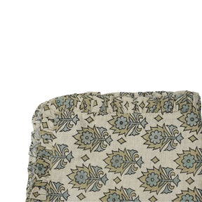 Hand Block Print Linen Blend Set Of 4 Table Frill Napkin -  Kusum