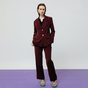 ZOE MAROON TAILORED PANTS