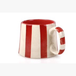 Ceramic Red Stripe Coffee cup- 220ml (Set of 2)
