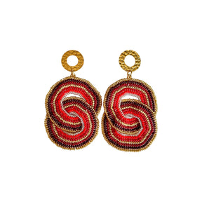 CRISSCROSSED CIRCLES EARRINGS
