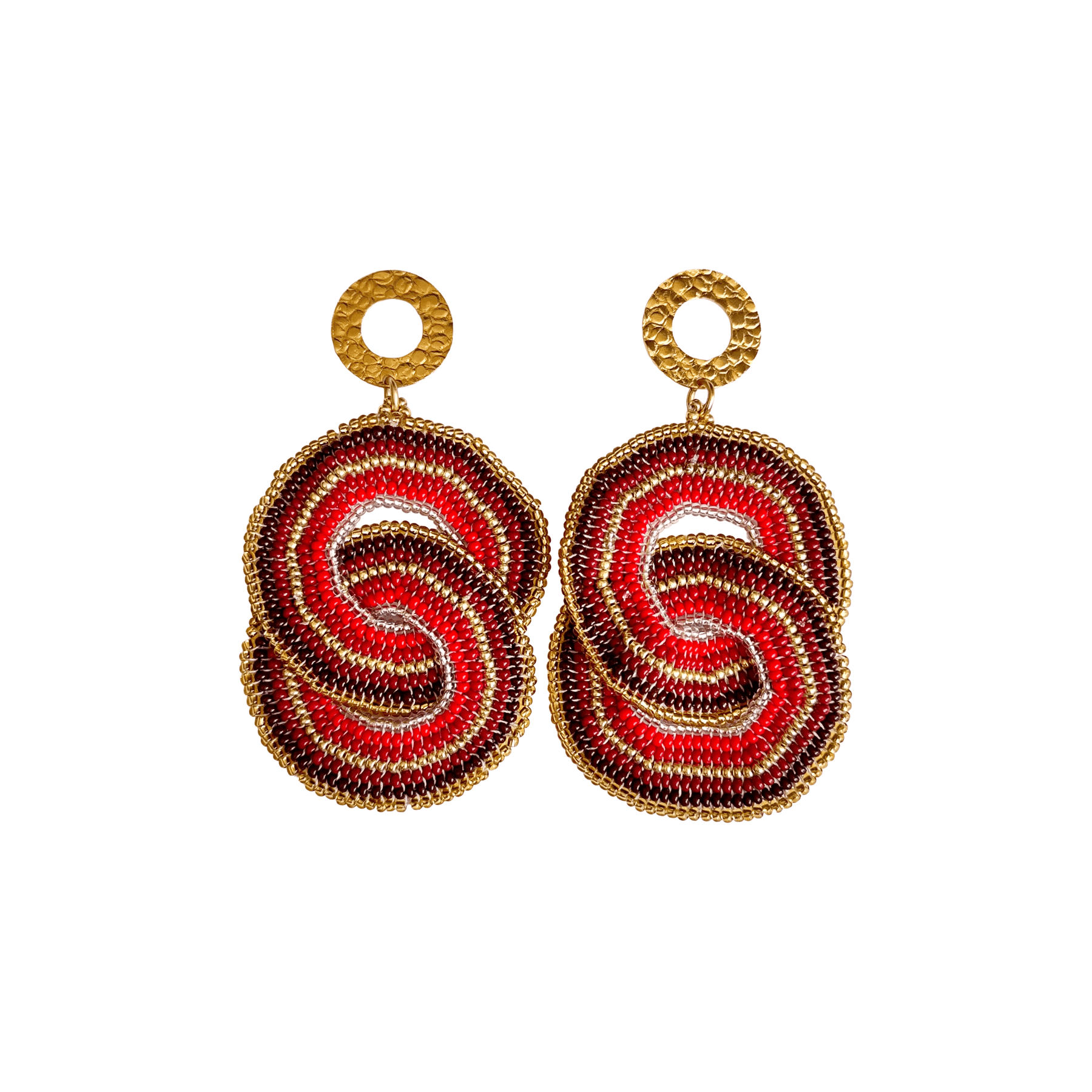 CRISSCROSSED CIRCLES EARRINGS