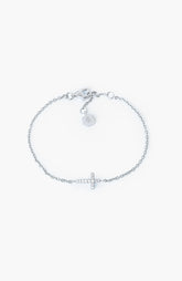 Dainty Luminous Cross Pave Bracelet