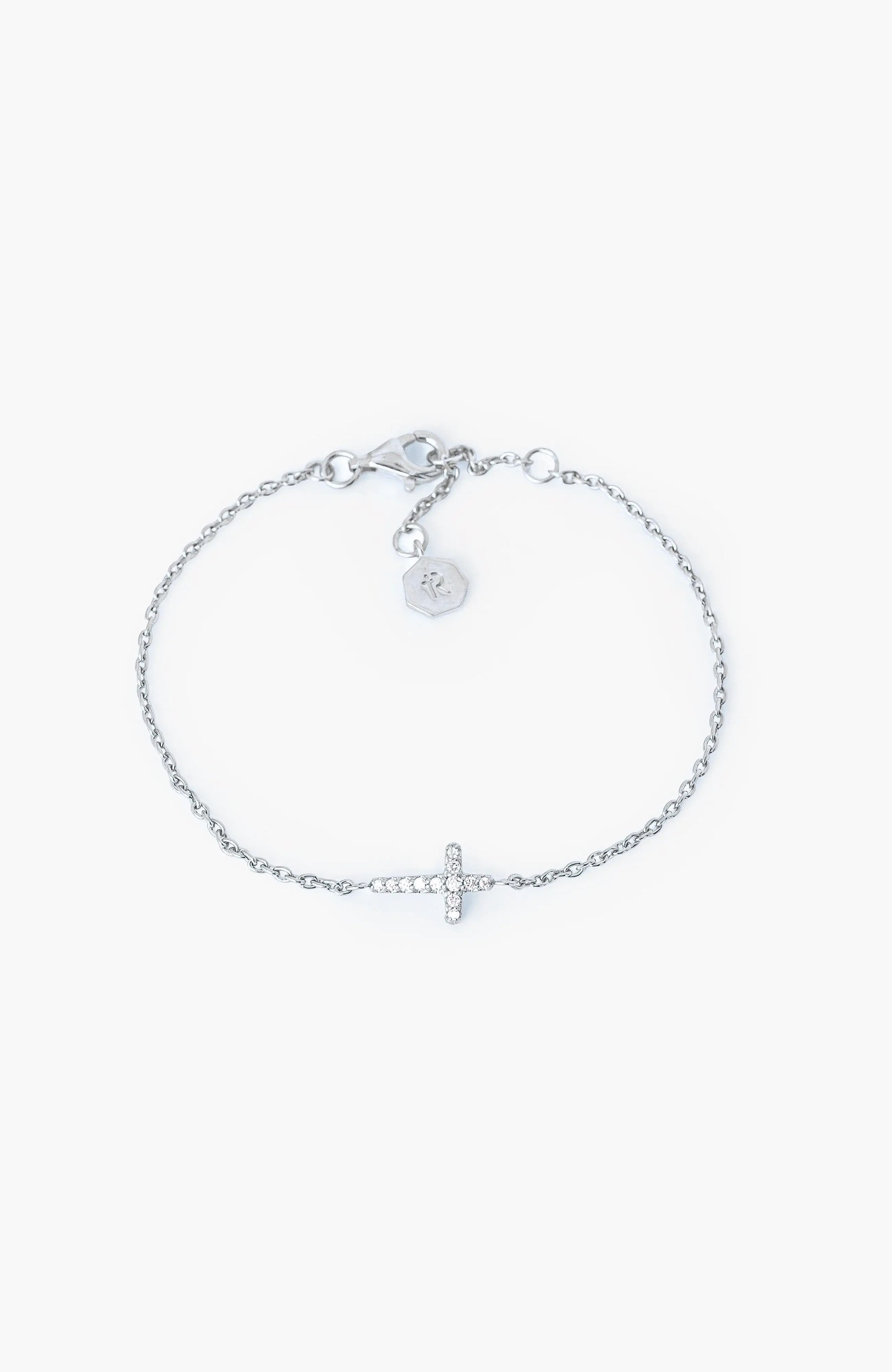 Dainty Luminous Cross Pave Bracelet