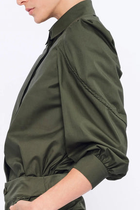 Bimba Puff Sleeve Blouse | Olive