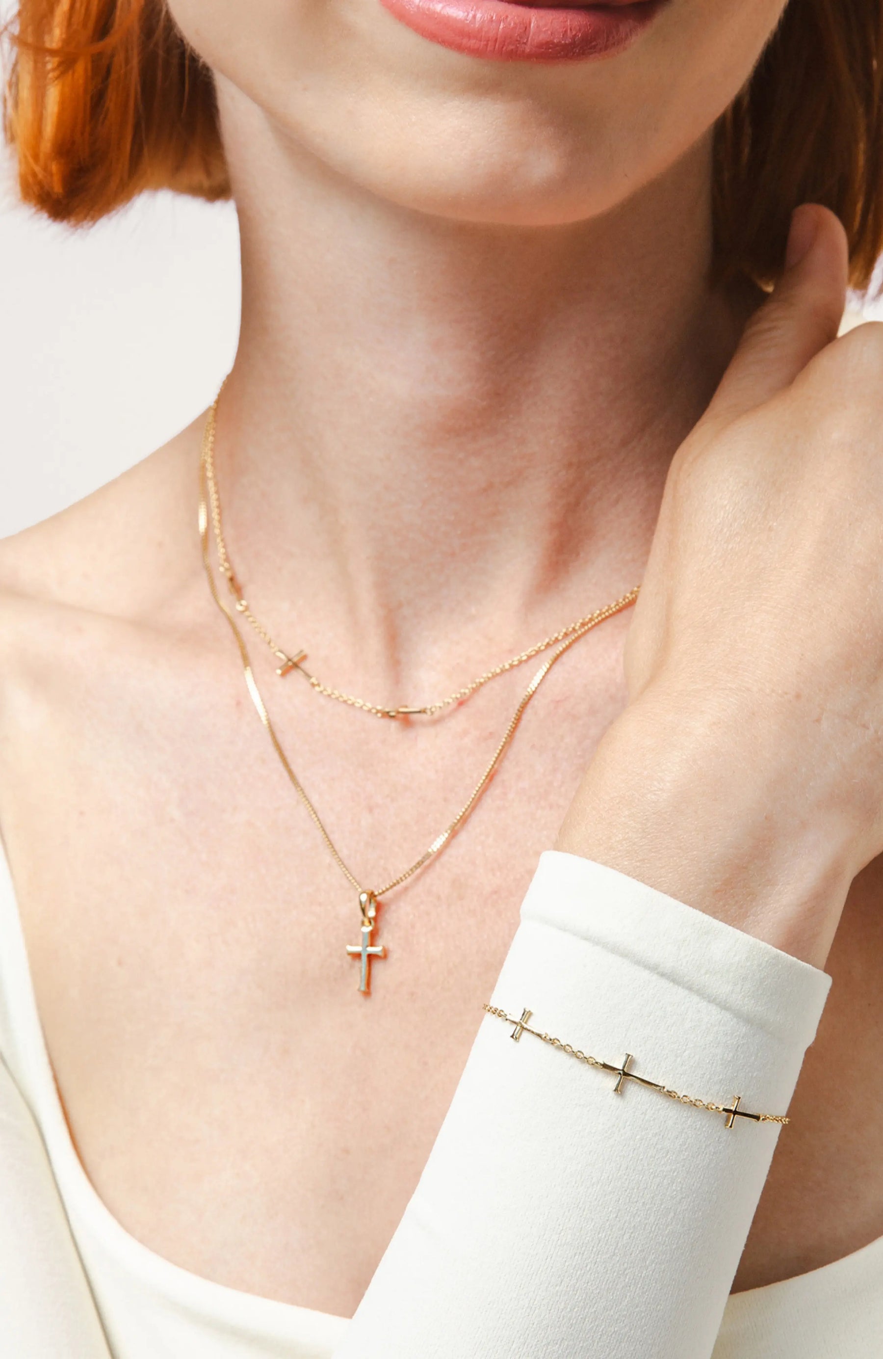 Small Cross Pendant Necklace