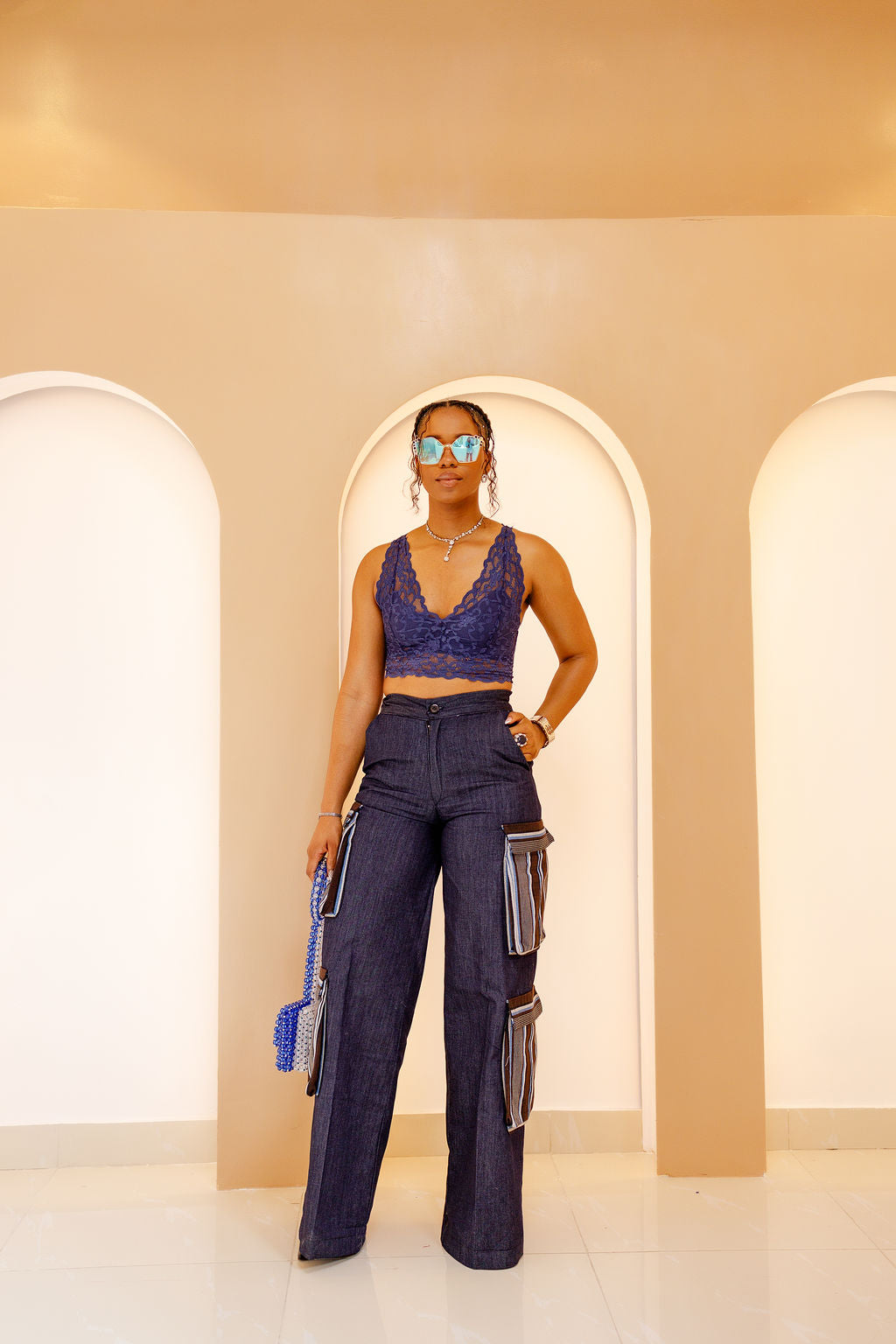 Uheoma Aso Oke Cargo Pant