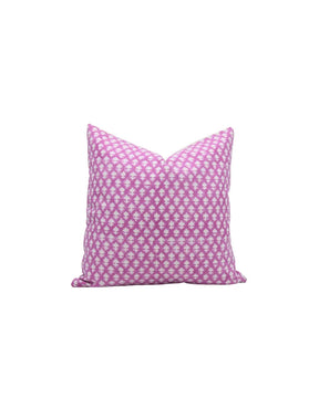 Beautiful Hand Block Printed Thick Cotton White Pillow Cover- Pinkcity Jaal