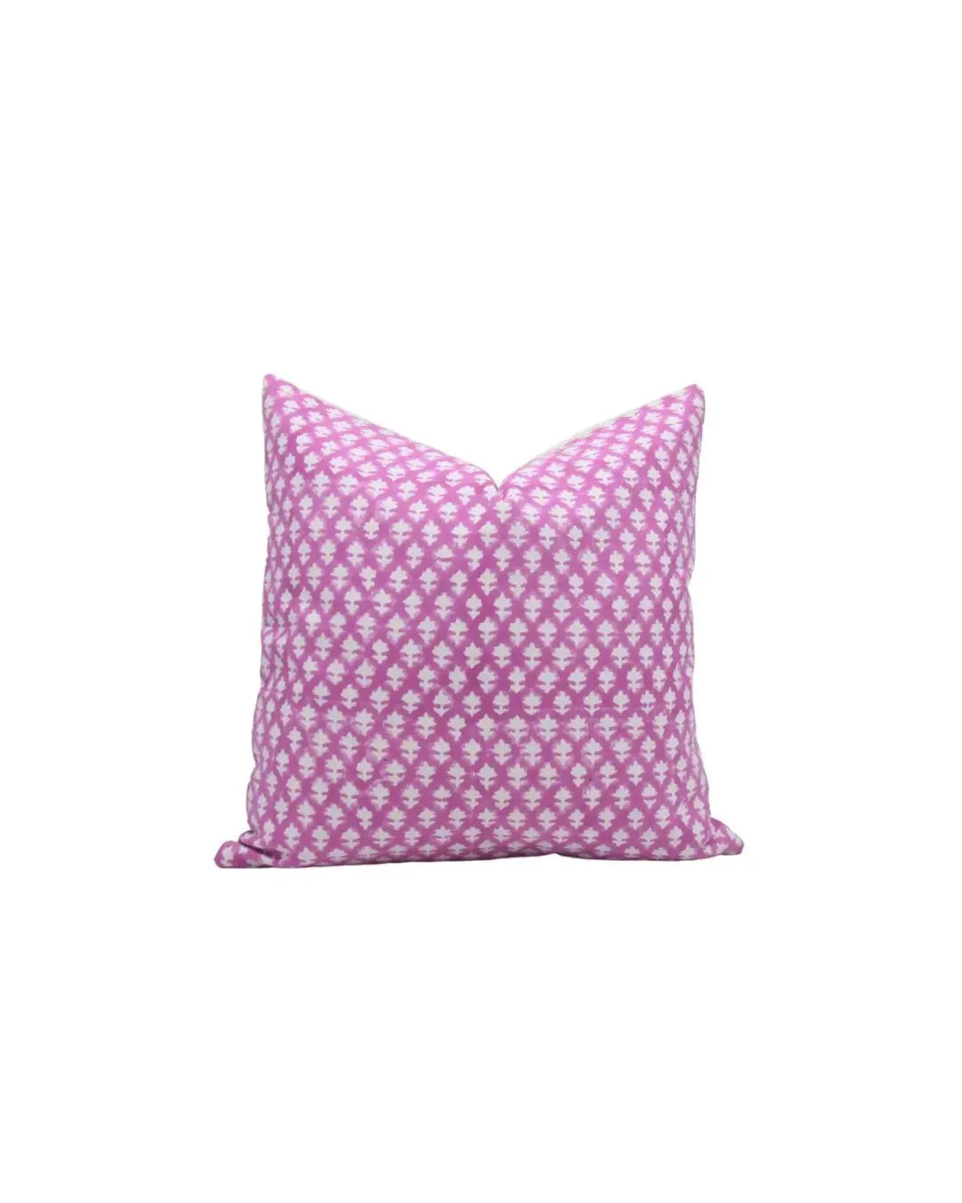 Beautiful Hand Block Printed Thick Cotton White Pillow Cover- Pinkcity Jaal