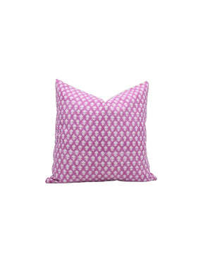 Beautiful Hand Block Printed Thick Cotton White Pillow Cover- Pinkcity Jaal