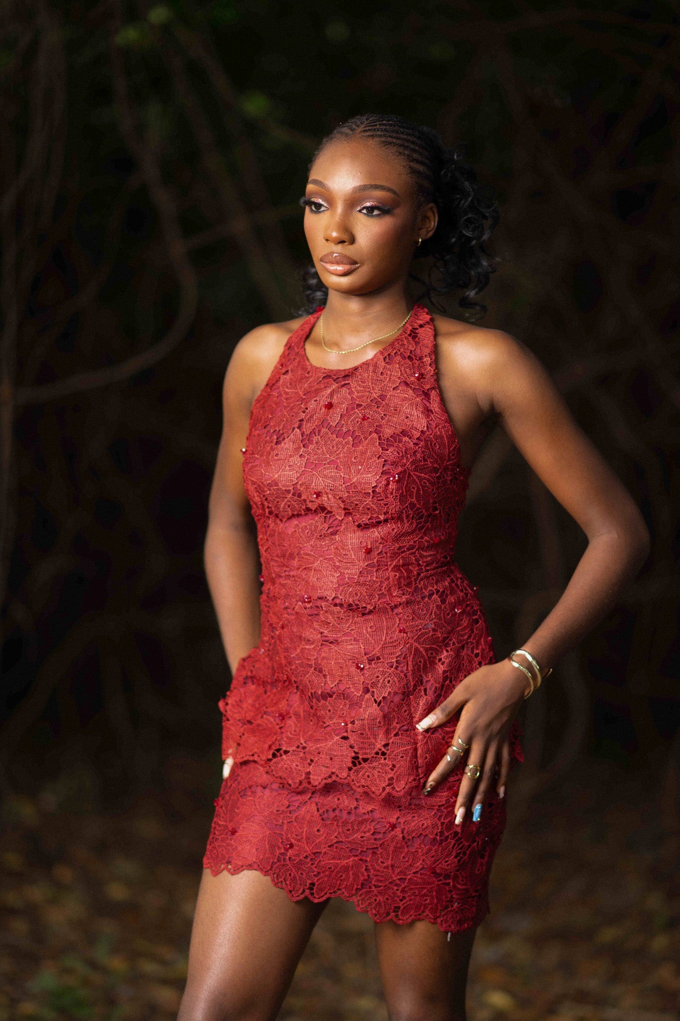 Ìdòwú Mini Lace Skirt