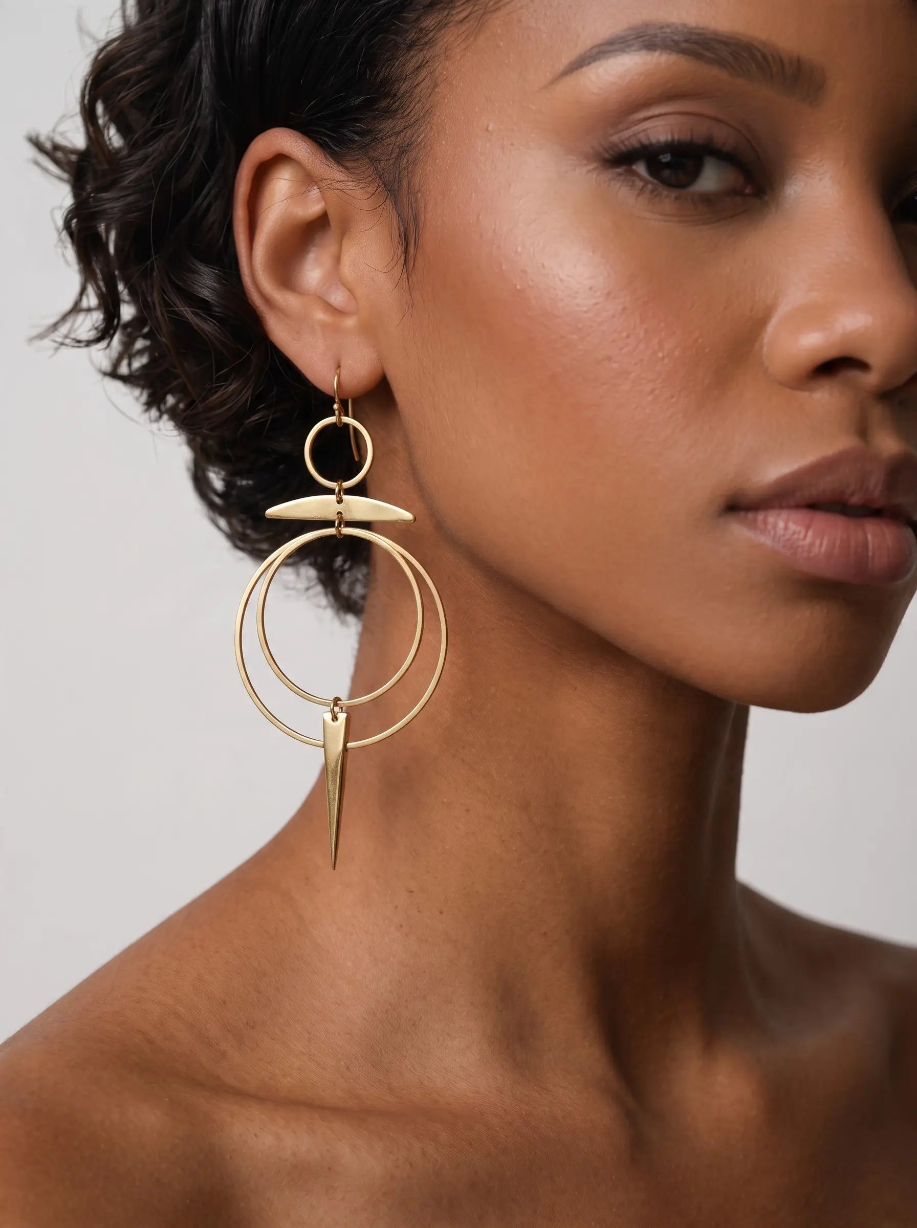 Solstice Brass Chandelier Earrings