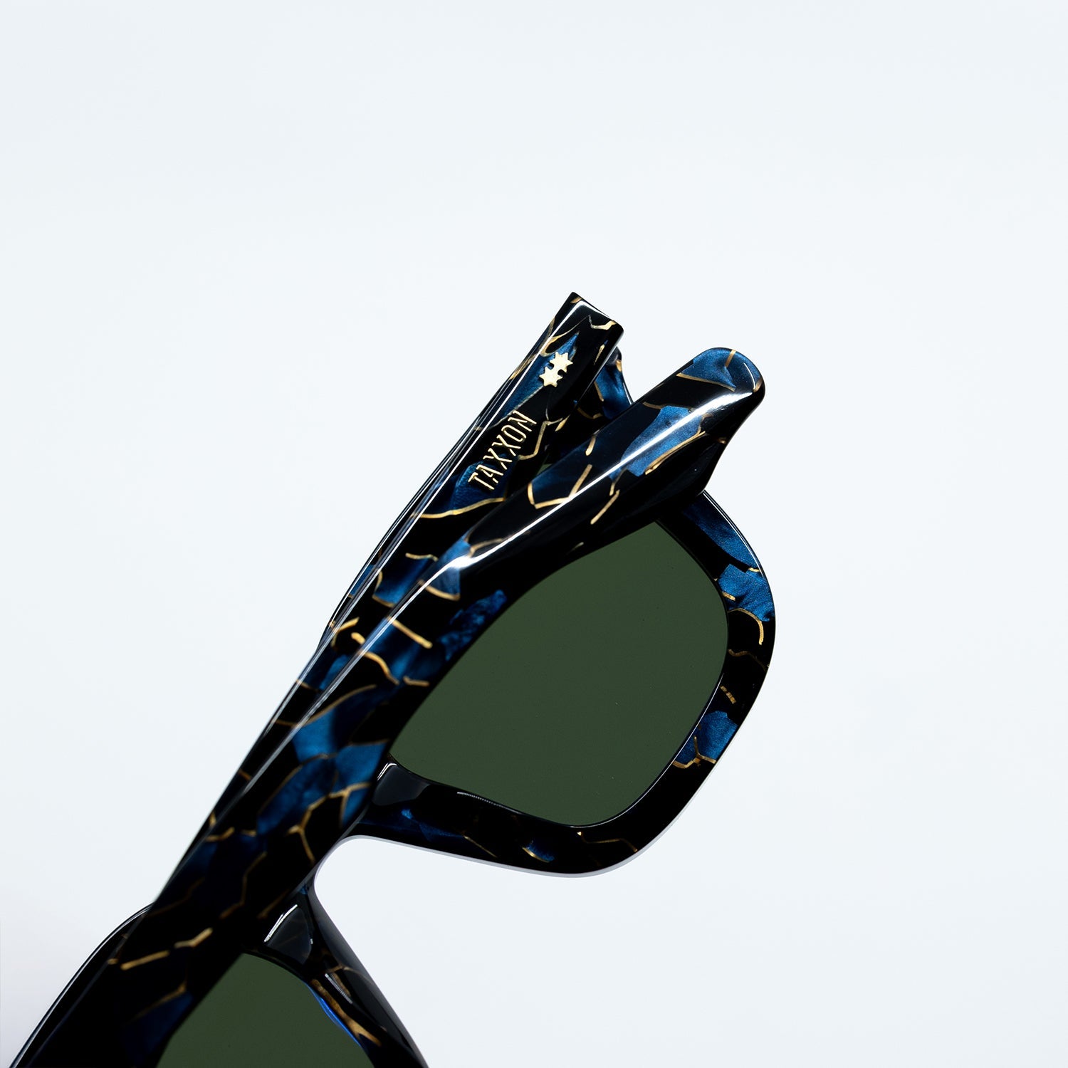 Zid Sunglasses with Azurite Frame & Green Lens