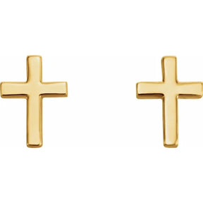 Cross Earrings 14k Gold