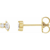 .08 CT Natural Diamond Earrings in 14K Gold