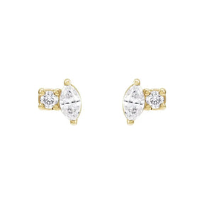 .08 CT Natural Diamond Earrings in 14K Gold