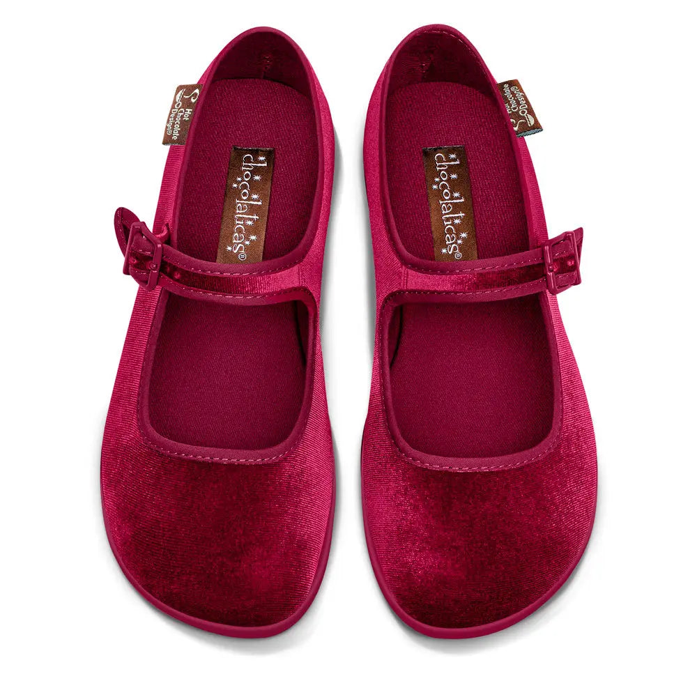 Red-Wine Women's Mary Jane Flats
