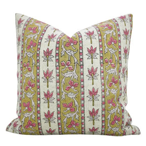 Beautiful Hand Block Printed Design Viscose Linen Piillow Cover - Laxmi