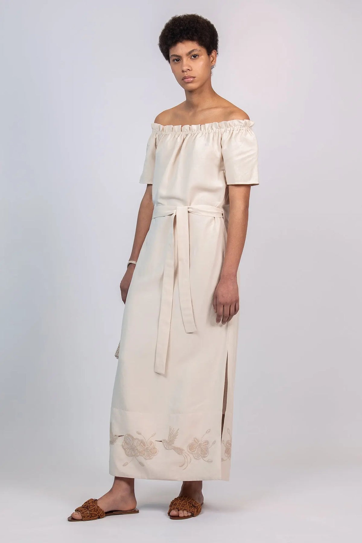 Logan Dress | Ecru