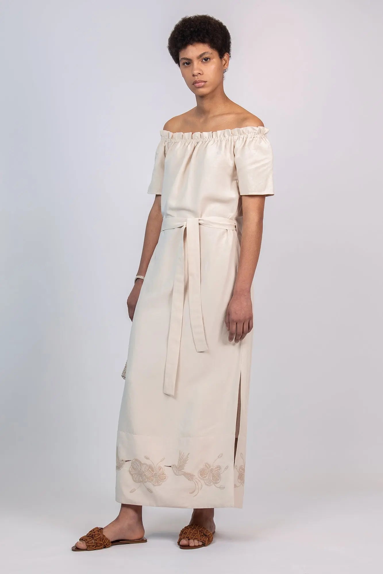 Logan Dress | Ecru
