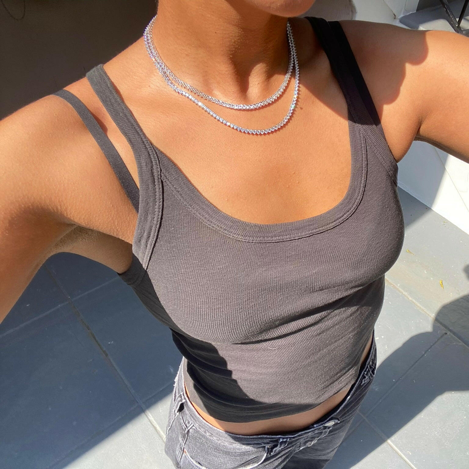 THE “KATE” 3 PRONG 3MM TENNIS NECKLACE