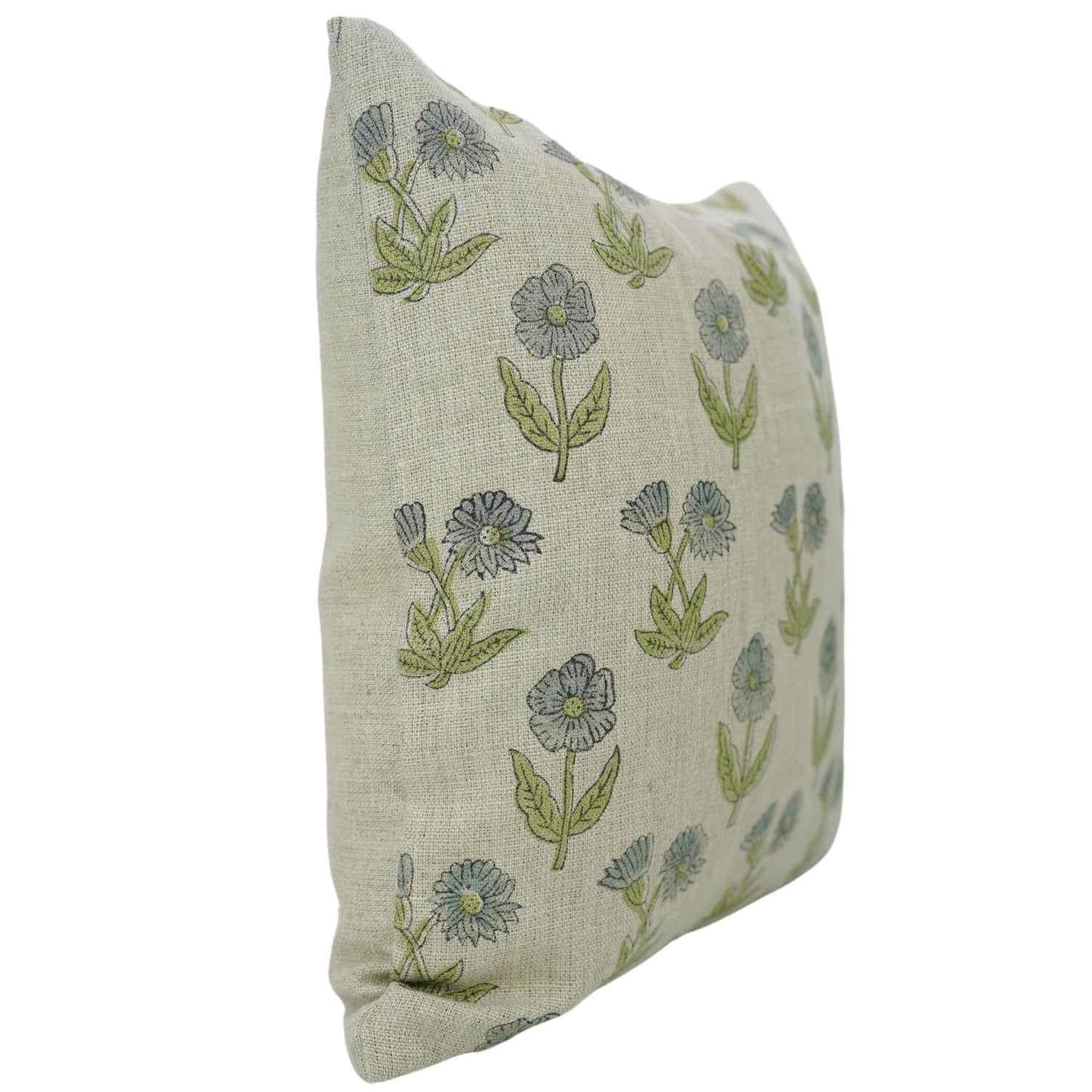 Designer Block Print Handmade Thick Linen Pillow Cover-Kirti