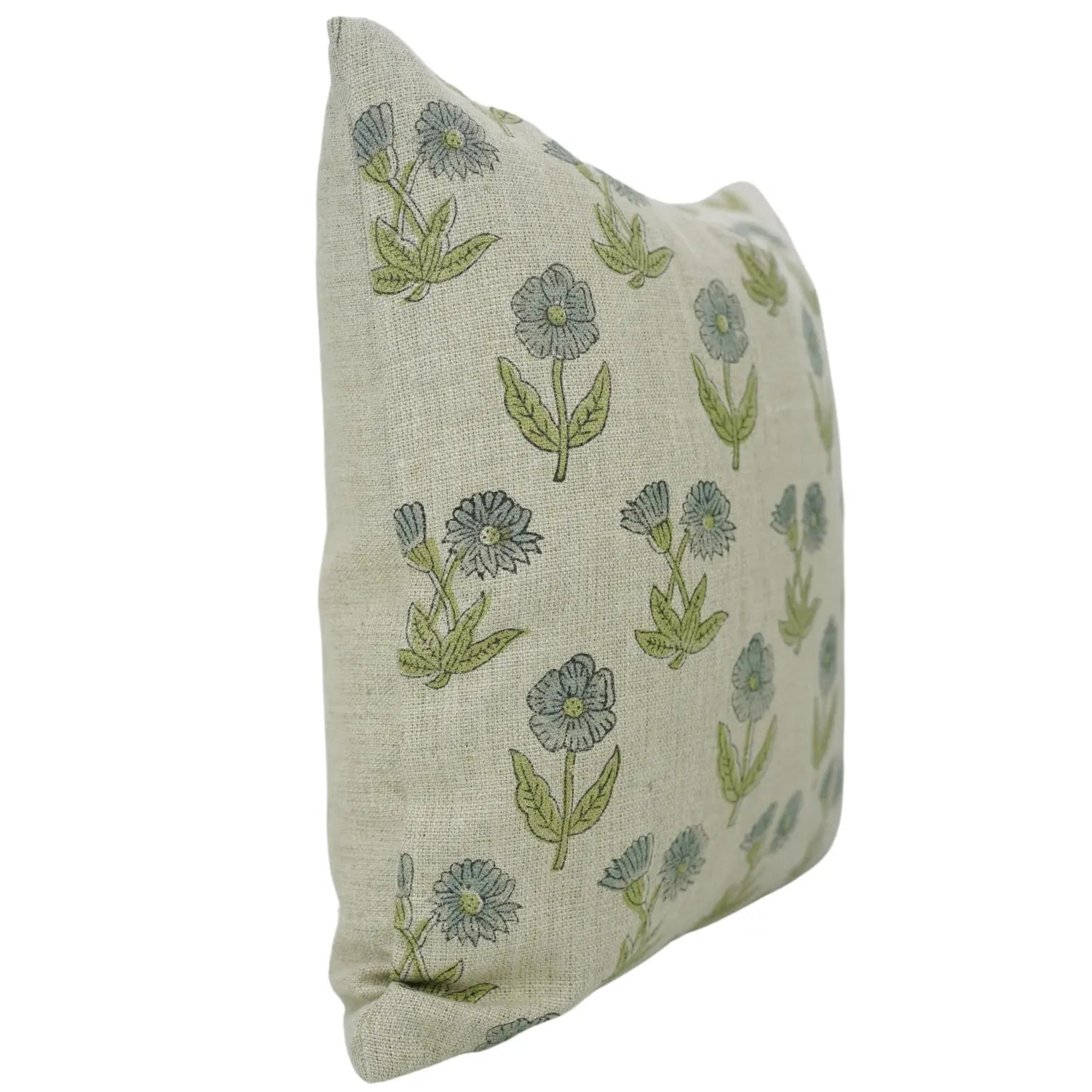 Designer Block Print Handmade Thick Linen Pillow Cover-Kirti