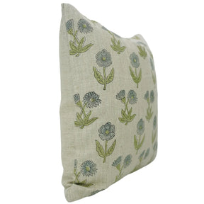 Designer Block Print Handmade Thick Linen Pillow Cover-Kirti