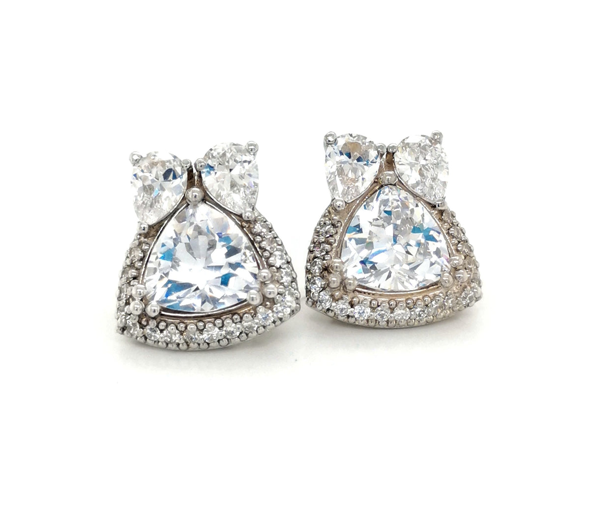 Trillion & pear cut Earrings