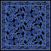 Silk Serpent Noir Scarf - Large