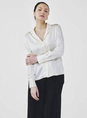 Essential Open-Collar Blouse