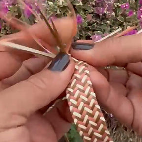 Beige Leather Carriel Bag – Handmade Crossbody & Handbag with Palm Strap Detail, Timeless Leather Purse