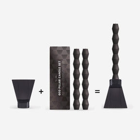 ZAI Geometric Pillar Candle in Ivory