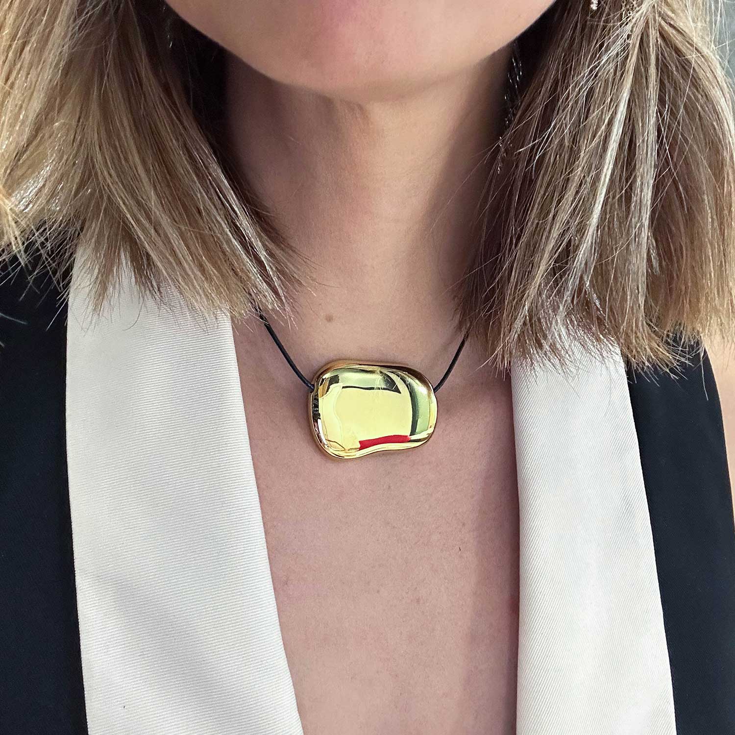 Linda Cord Vegan Leather Necklace