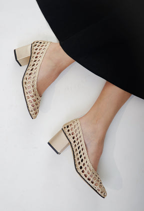 CONTESSA CRAFT GOLD HEELS