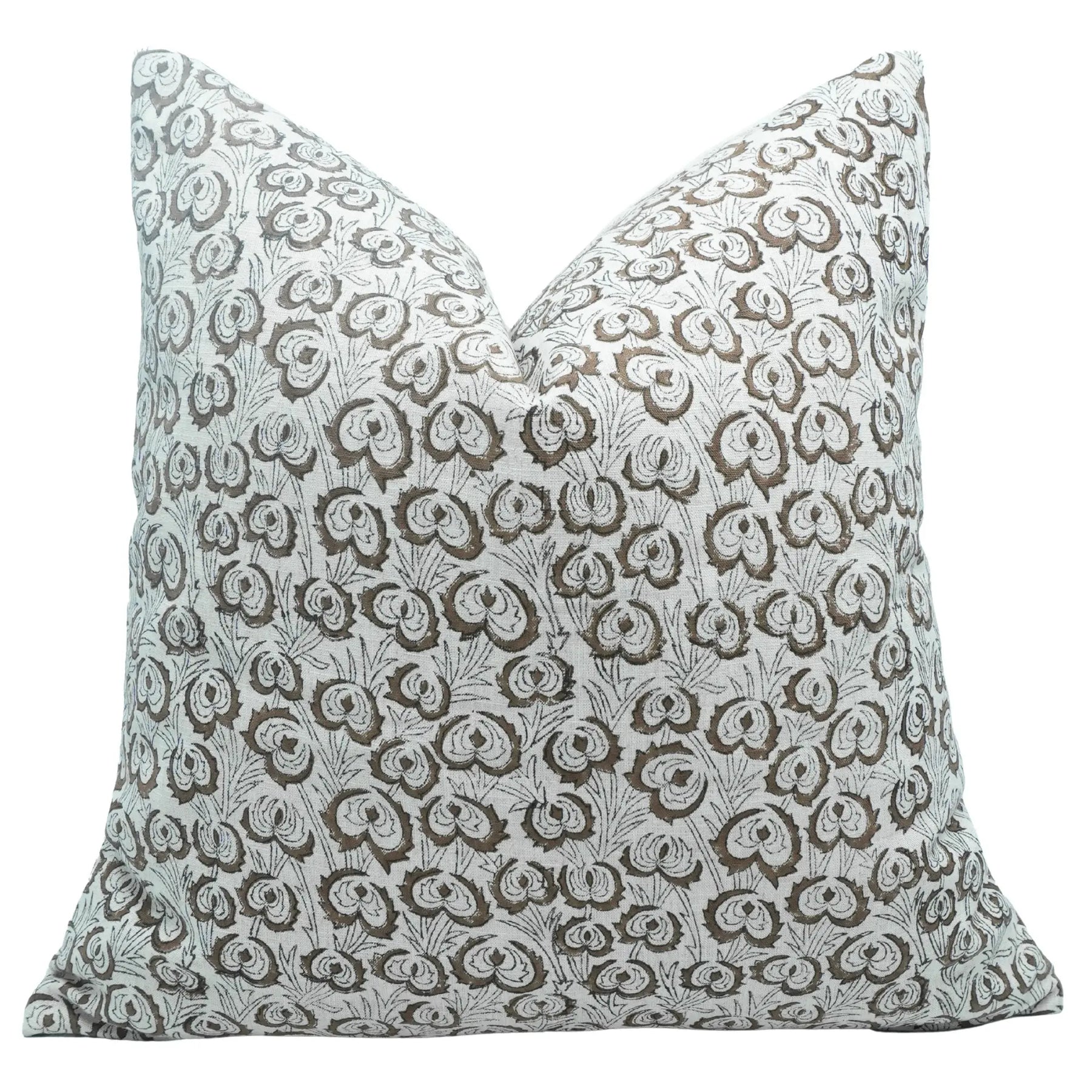 Decorative Viscose Linen Throw Pillow Cover-Heart Vine