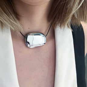 Linda Cord Vegan Leather Necklace