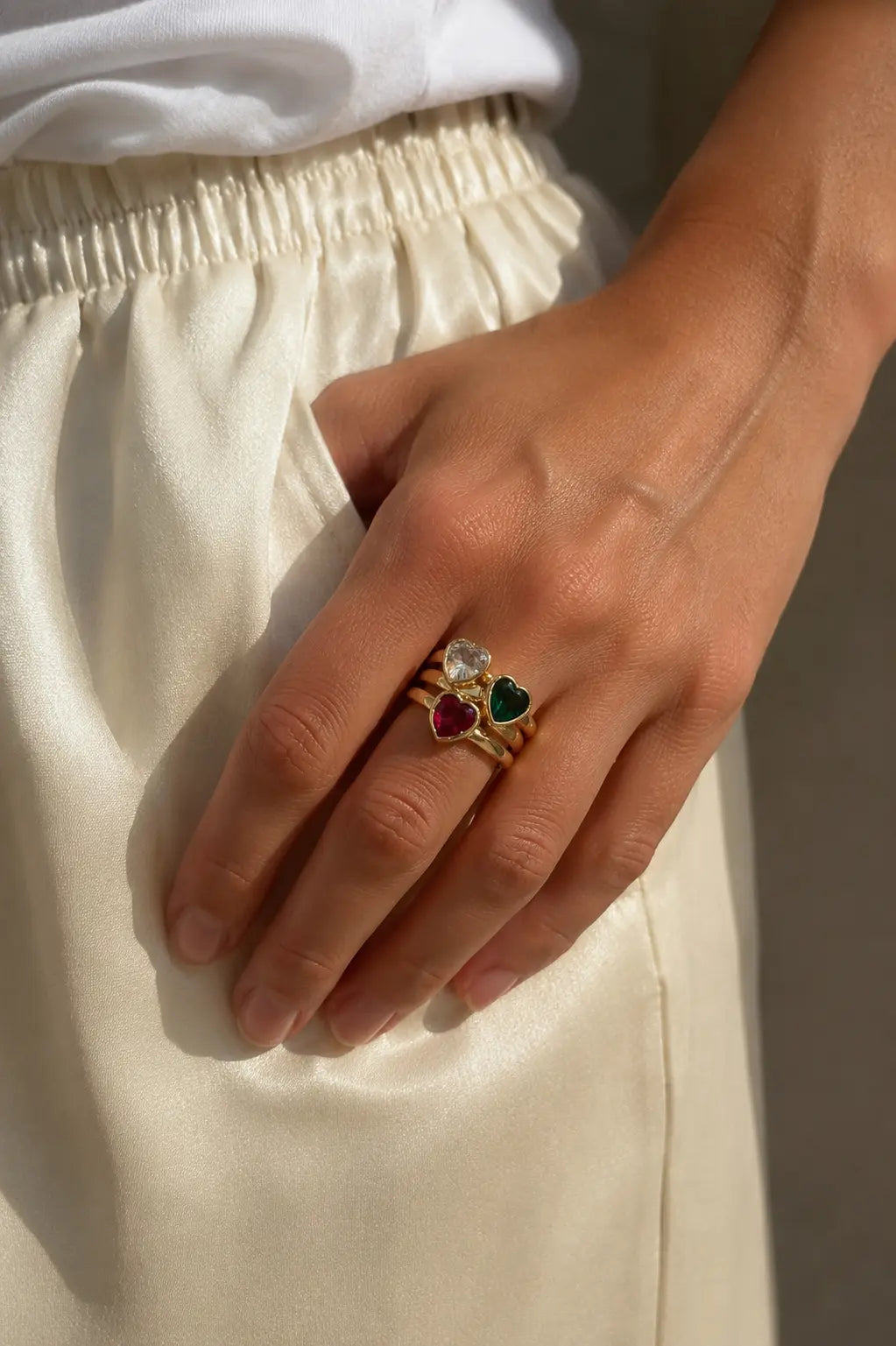 Triple Heart Rings