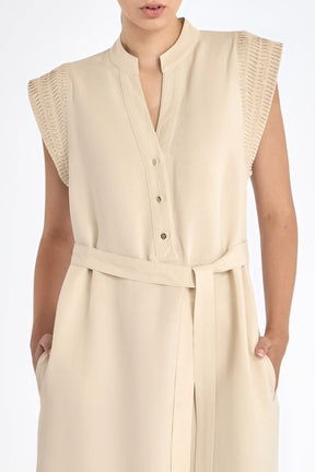 Denver Artisan Embroidered Dress | Ecru