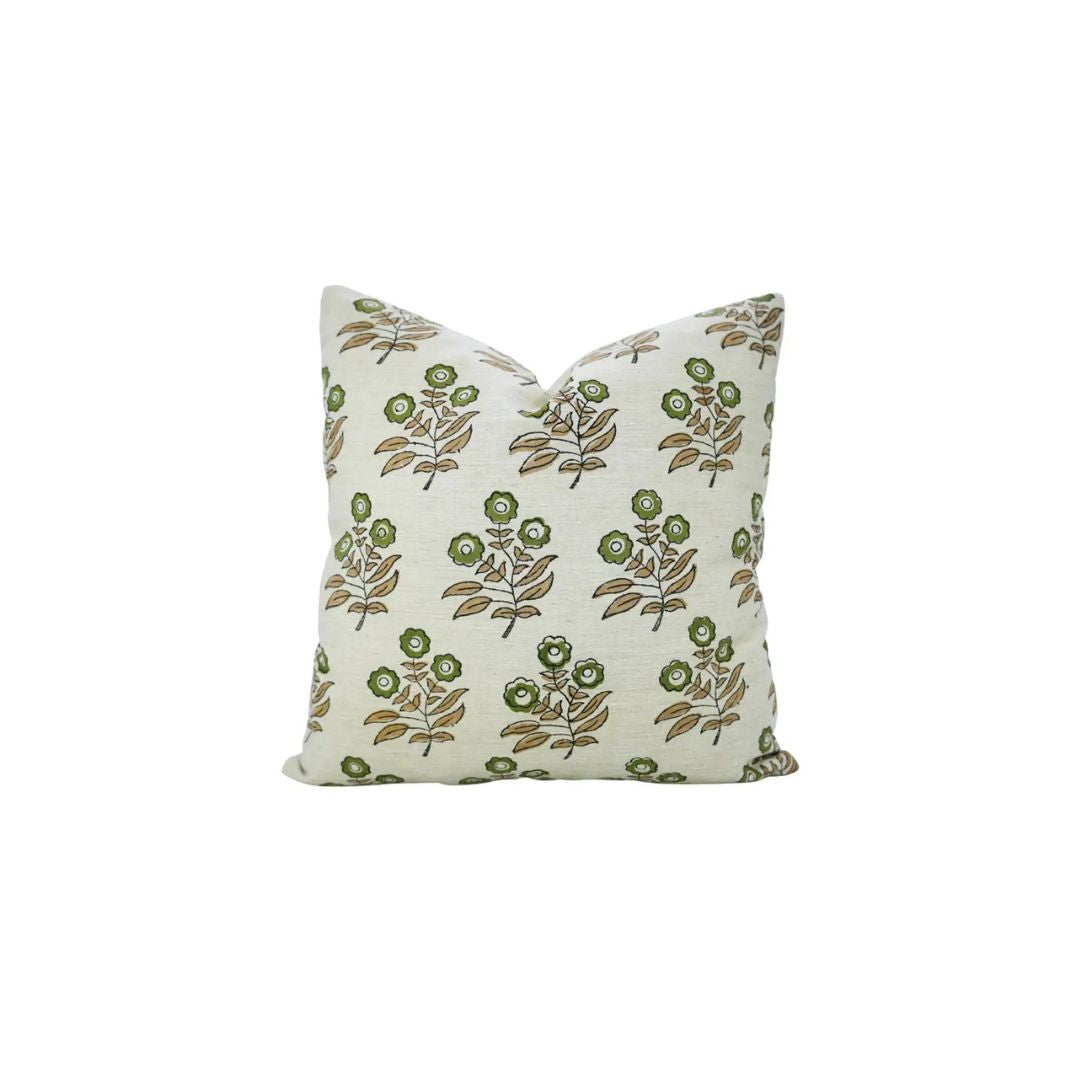 Home Decor Block Design Linen Blend Piillow Cover  - Neha