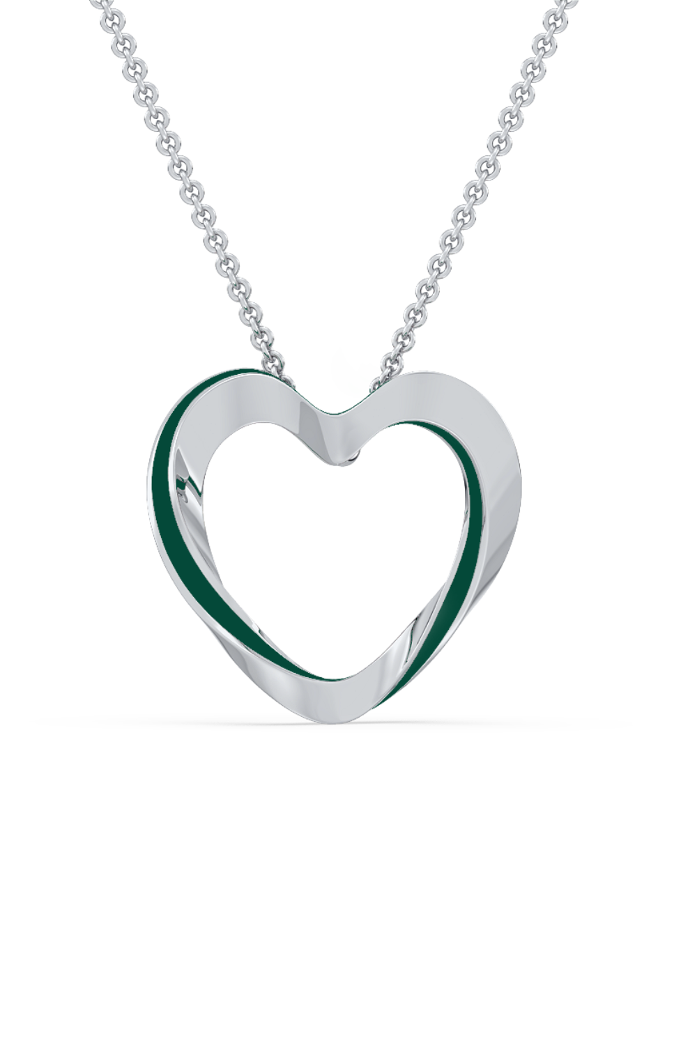 Lilo Color Heart Pendant - Silver