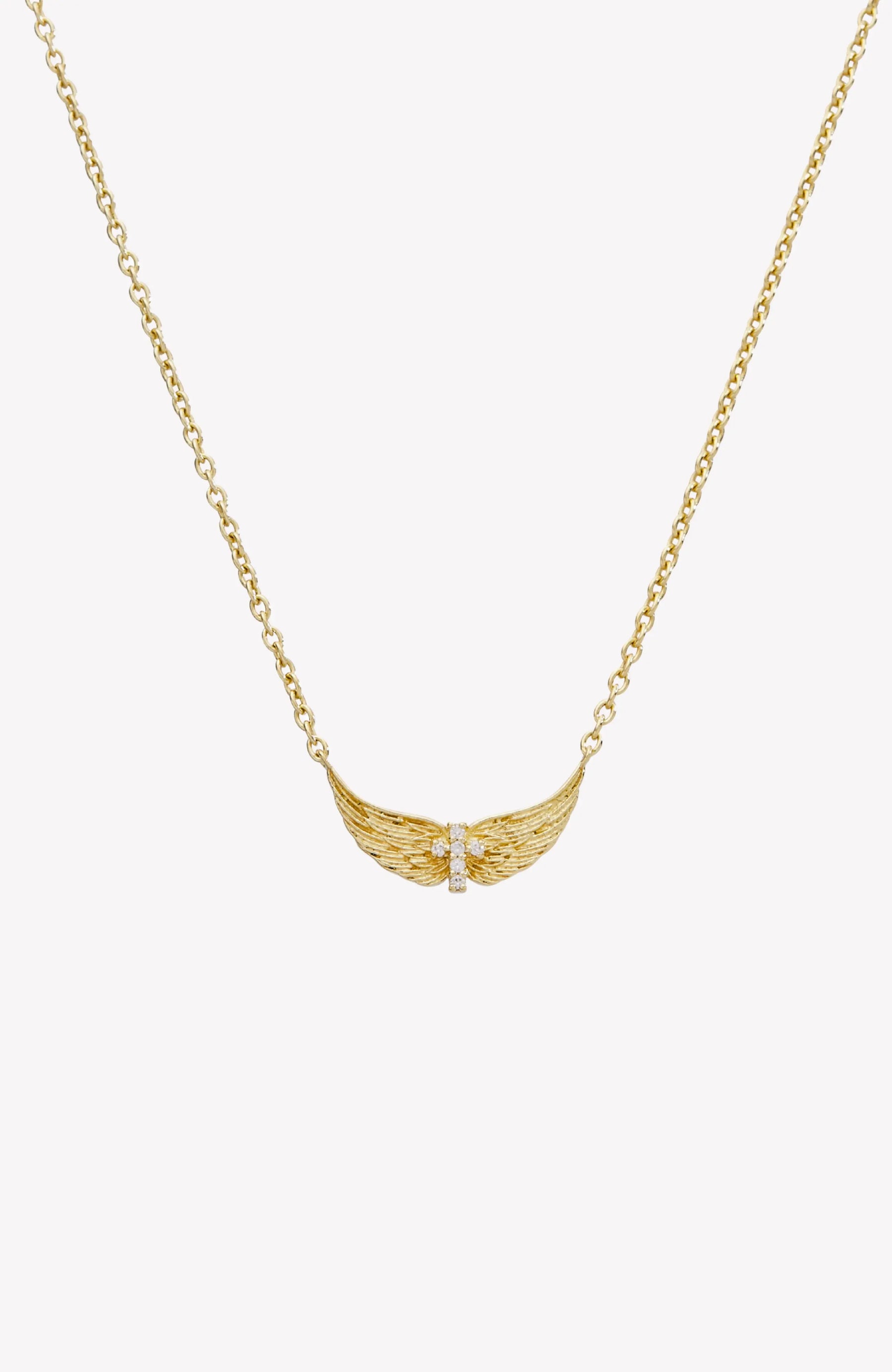 Divine Wings Mini Cross Necklace