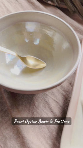 Pearl Oyster Serving/Salad Bowl